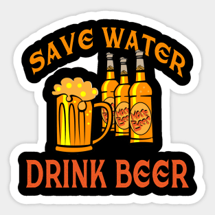 Save Water,Drink Beer Sticker